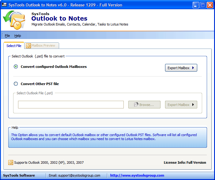 Turn on Outlook to Lotus Notes 7.0
