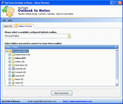 Viewing Outlook Emails in Lotus Notes 6.0
